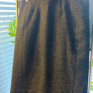 Black and white checked skirt